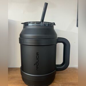 Reduce 50oz Black Insulated Mug with Straw